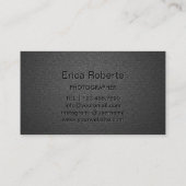Fotografy Studio Gold Tropfen Elegant Black Visitenkarte (Rückseite)