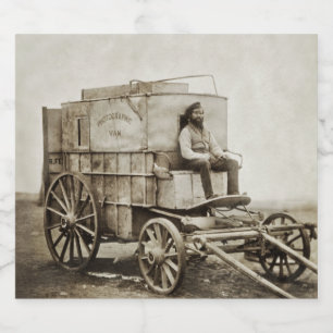 Fotografy Wagon Roger Fenton Foto Realism Alkoholflaschenetikett