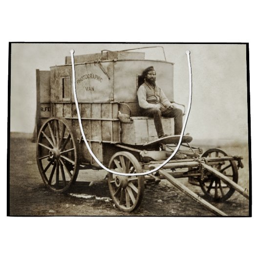 Fotografy Wagon Roger Fenton Foto Realism Große Geschenktüte (Vorderseite)