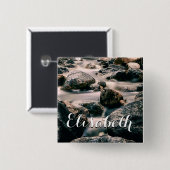 Fotografy WATERFALL STONS + Ihre Ideen Button (Vorne & Hinten)
