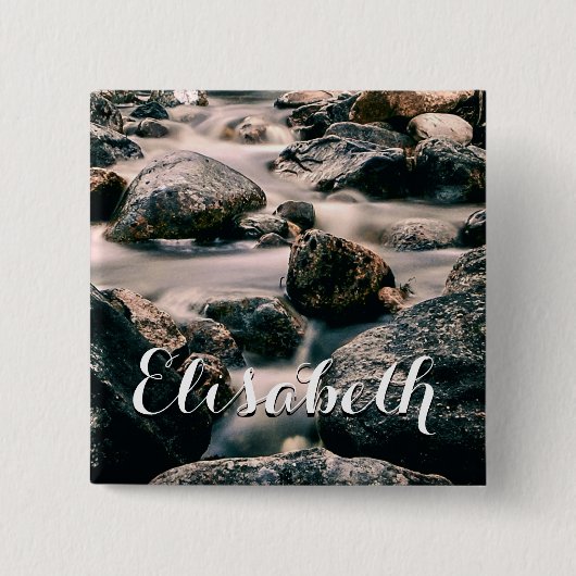 Fotografy WATERFALL STONS + Ihre Ideen Button (Vorderseite)