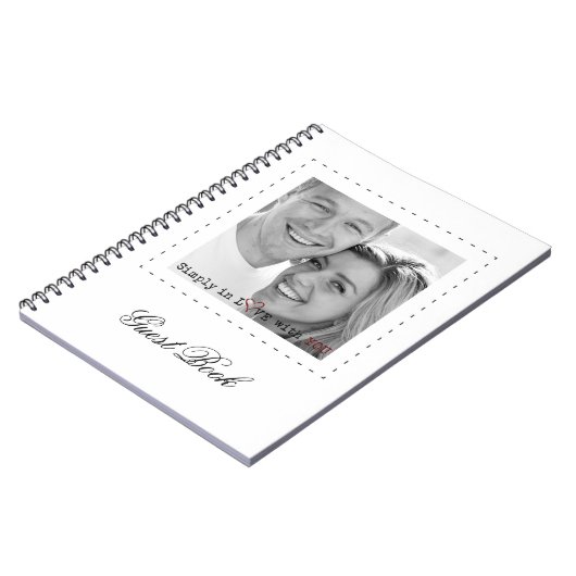 Fotohochzeits-Gastbuch Notizblock (Linke Seite)