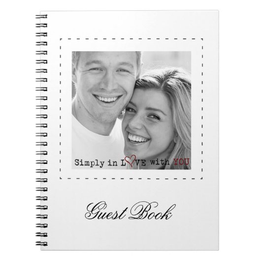 Fotohochzeits-Gastbuch Notizblock (Vorderseite)