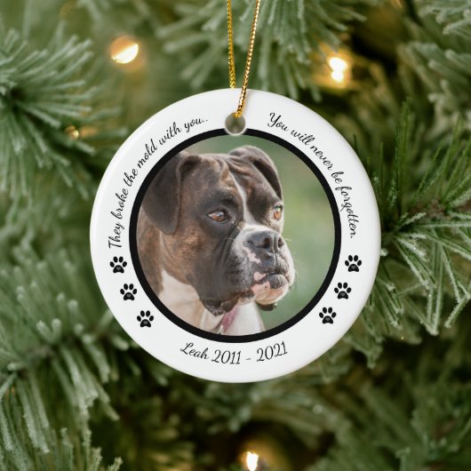 Fotohund Personalisierten Haustiere Weihnachten hi Keramik Ornament (Baum)