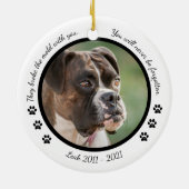 Fotohund Personalisierten Haustiere Weihnachten hi Keramik Ornament (Hinten)