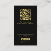 Fotoinstagramm Foto Grid Qr Code Back Visitenkarte (Rückseite)