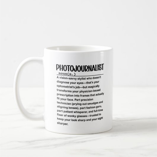 Fotojournalist Kaffeetasse (Links)