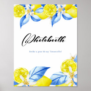 Fotokabine für italienisches Brautparty Lemon Flor Poster