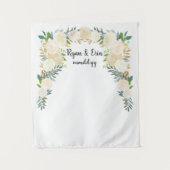 Fotokabine für Winterhochzeiten Empfang Wandteppich (Vorderseite)