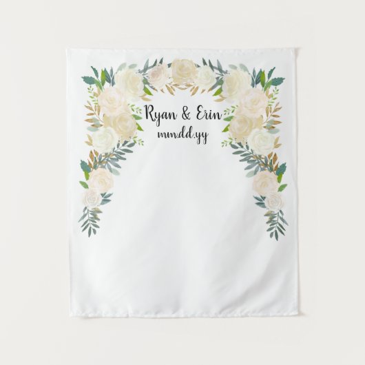 Fotokabine für Winterhochzeiten Empfang Wandteppich (Vorderseite)