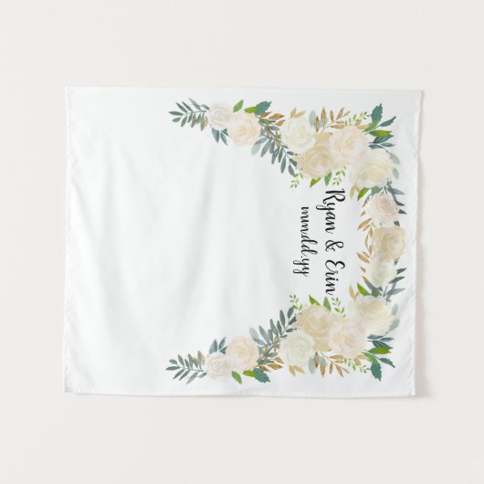 Fotokabine für Winterhochzeiten Empfang Wandteppich (Vorderseite (Horizontal))