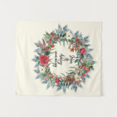 Fotokabine für Winterhochzeiten Empfang Wandteppich (Vorderseite (Horizontal))