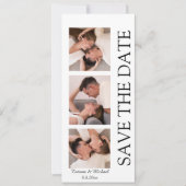 Fotokabine mit modernem 3-Foto-qm-Code Save the Da Einladung (Vorderseite)