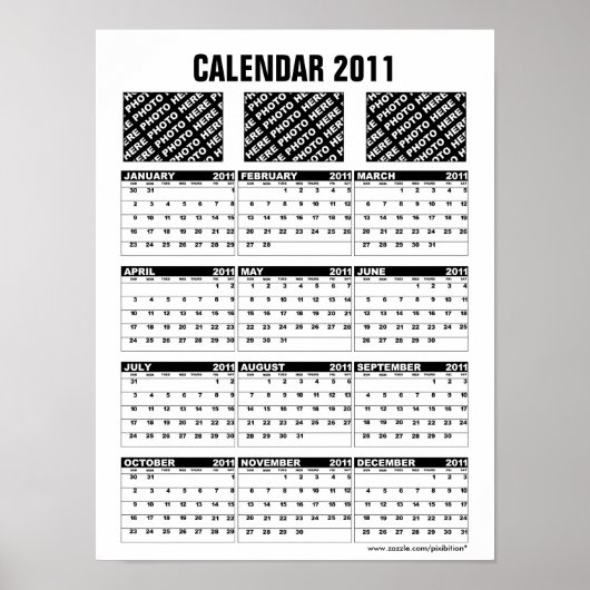 Fotokalender 2011 hinzufügen, Poster B (Vorne)