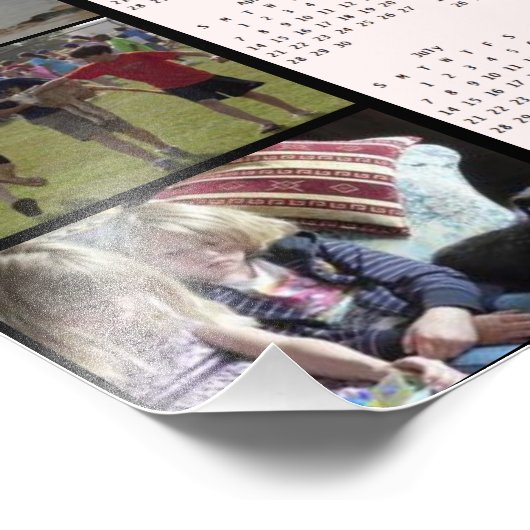 Fotokalender für die Personalisierte Familie 2024 Fotodruck (Ecke)