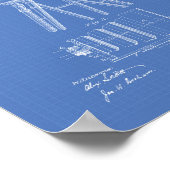 Fotokamera 1885 Patentart - Blueprint Poster (Ecke)