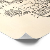 Fotokamera 1959 Patentart - Alter Peper Poster (Ecke)