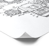 Fotokamera 1959 Patentkunst - Weißbuch Poster (Ecke)