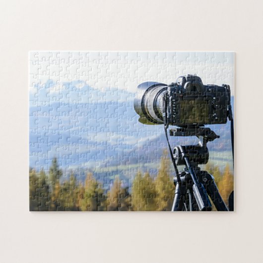 Fotokamera Berge Naturlandschaft Puzzle (Horizontal)