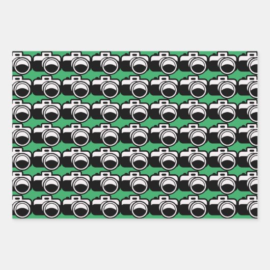 Fotokamera Design Wrapping Paper Geschenkpapier Set (Vorderseite 2)
