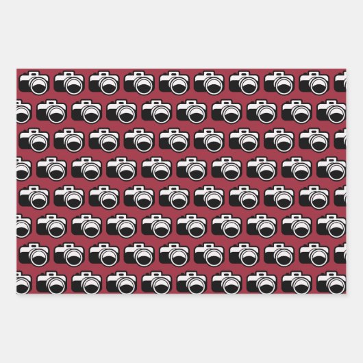 Fotokamera Design Wrapping Paper Geschenkpapier Set (Vorderseite)