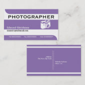 Fotokamera lila und weiß beruflich visitenkarte (Vorne/Hinten)