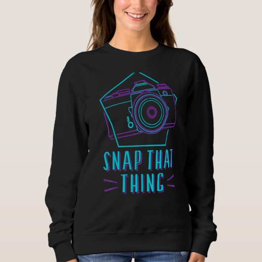 Fotokamera Linsen Retro Snap, dass Dinge Sweatshirt (Vorderseite)