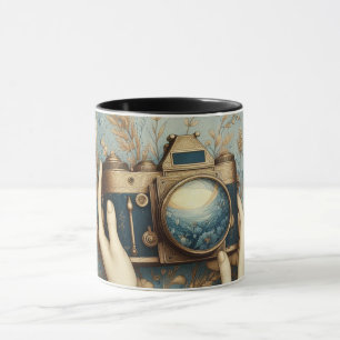 Fotokamera moderne minimale Logo-Grafik Tasse