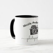 Fotokamera Moderne Minimale Logo-Grafik Tasse (Vorderseite Links)