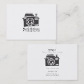 Fotokamera Modernes Minimales Logo Visitenkarte (Vorne/Hinten)