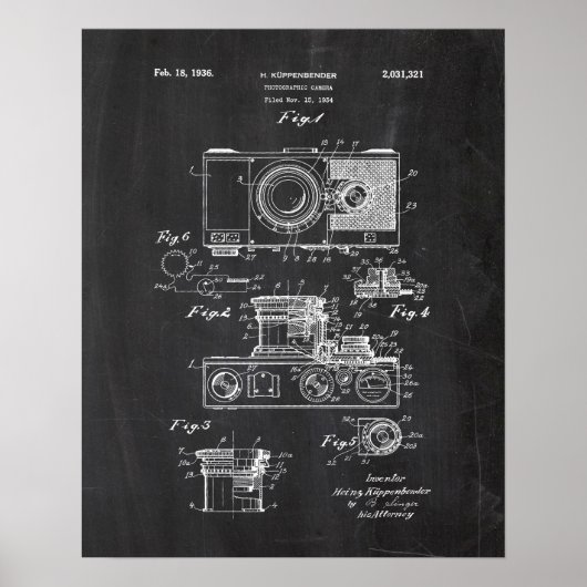 Fotokamera-Patent Poster (Vorne)