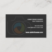 Fotokamera-Verschluss Grün Orange Blue Grau Visitenkarte (Rückseite)