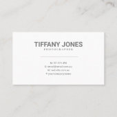 Fotokamera Visitenkarte Blumenmuster (Rückseite)