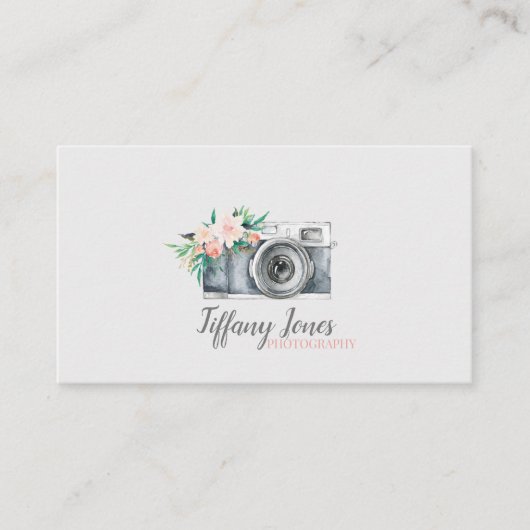 Fotokamera Visitenkarte Blumenmuster (Vorderseite)