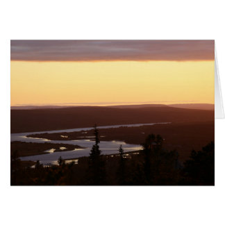 Fotokarte Abendstimmung am Kemijoki