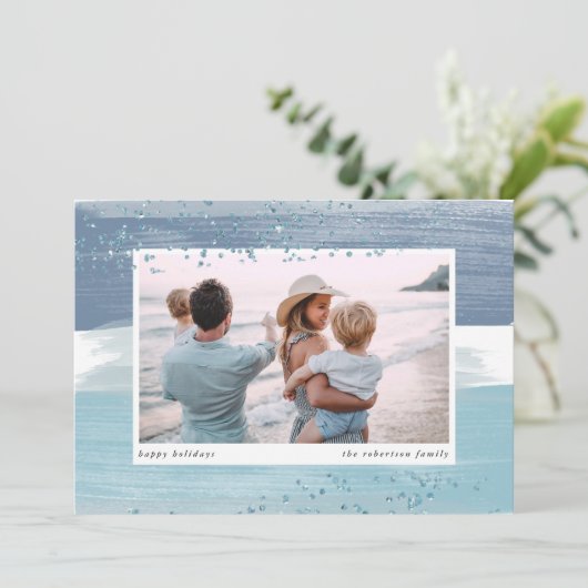 Fotokarte am Küstenstrich Feiertagskarte (Stehend Vorderseite)