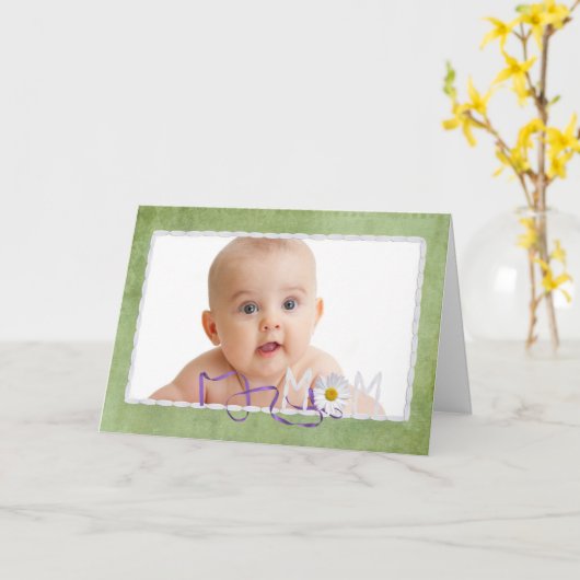 Fotokarte der Mama Karte (Gelbe Blume)