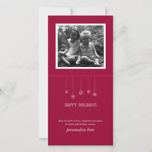 Fotokarte der Vertikale 1 Feiertagskarte (Vorderseite)