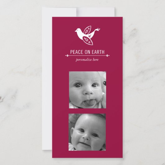 Fotokarte der Vertikale 2 Feiertagskarte (Vorderseite)