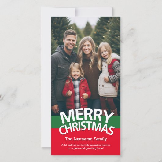 Fotokarte: Frohe Weihnachten mit 1 großes Foto (Vorderseite)