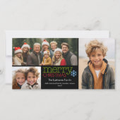 Fotokarte: Frohe Weihnachten mit 3 Foto Collage (Vorderseite)