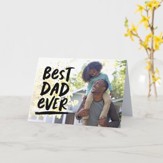 Fotokarte für den besten Vater je Vater Karte (Gelbe Blume)