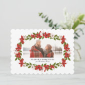 Fotokarte für den Blumenrahmen Feiertagskarte (Stehend Vorderseite)