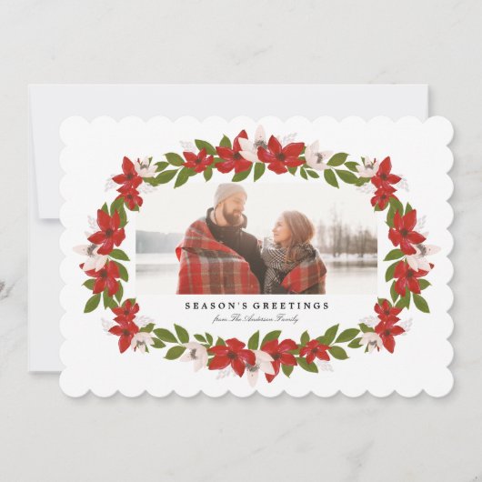 Fotokarte für den Blumenrahmen Feiertagskarte (Vorderseite)