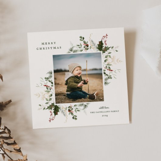 Fotokarte für den Feiertag in Foliage Feiertagskarte
