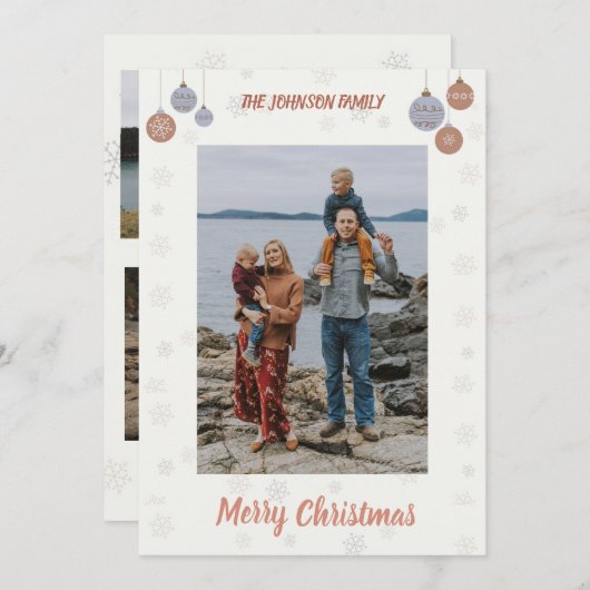 Fotokarte für den Flat Holiday Feiertagskarte (Vorne/Hinten)