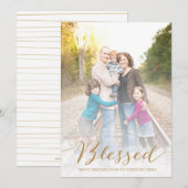 Fotokarte für den gesegneten Urlaub Feiertagskarte (Vorne/Hinten)