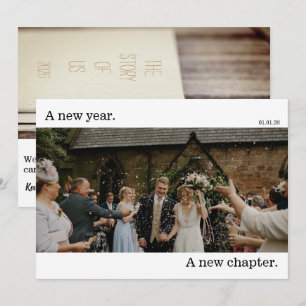 Fotokarte für den Hochzeitstag im Neujahr Einladung