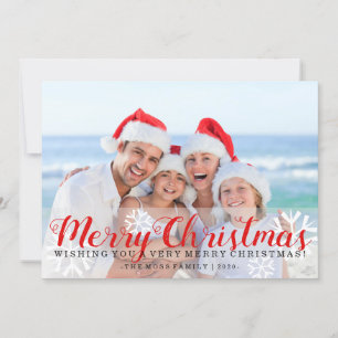 Fotokarte für den Urlaub - Beach Frohe Weihnachten