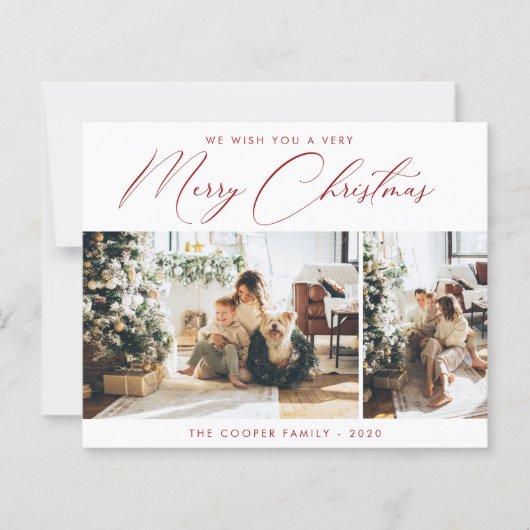 Fotokarte für den Urlaub | Moderne Weihnachten (Vorderseite)